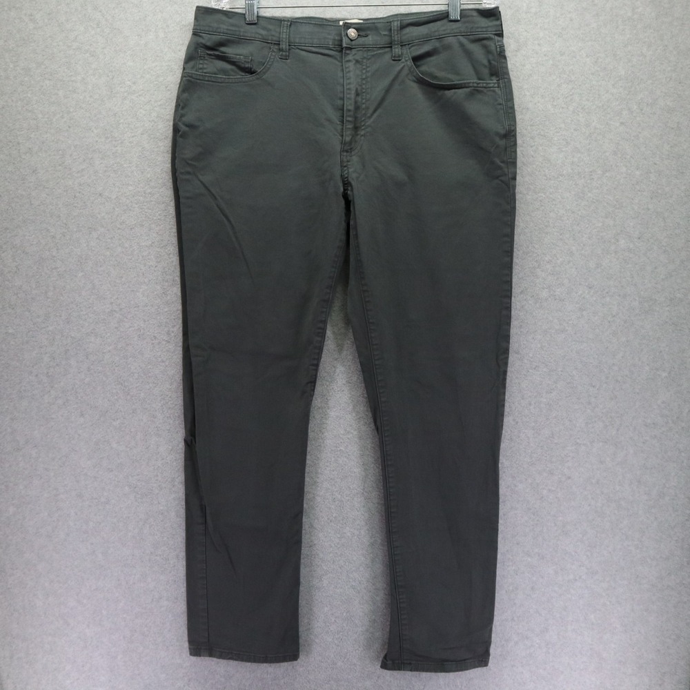 Flint and Tinder Pants Mens 34x30 Slim Fit Stretch Flex 5-Pocket Jeans Green